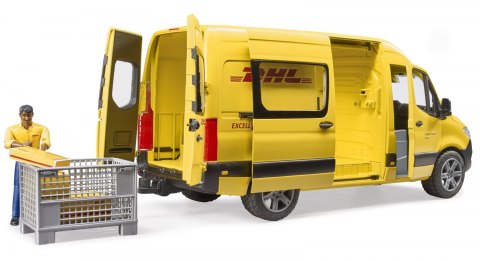 MB Sprinter DHL z figurką kuriera i z akcesoriami BRUDER BR-02671