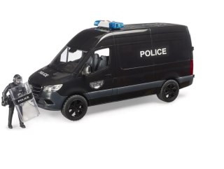 MB Sprinter Special Forces Police czarny z figurką policjanta BRUDER BR-02685