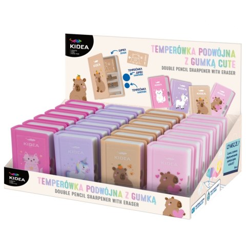 TEMPEROWKA 2OSTRZ POJEMN GUM CUTE KIDEA PUD A24