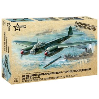 Zvezda 7282 German Torpedo Bomber Junkers Ju-88 A-5/A-17