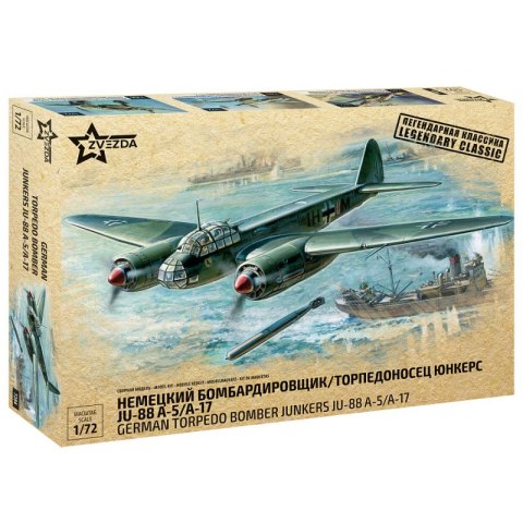 Zvezda 7282 German Torpedo Bomber Junkers Ju-88 A-5/A-17