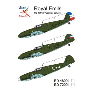 Exotic Decals 32001 Royal Emils Me 109 in Yugoslav Service