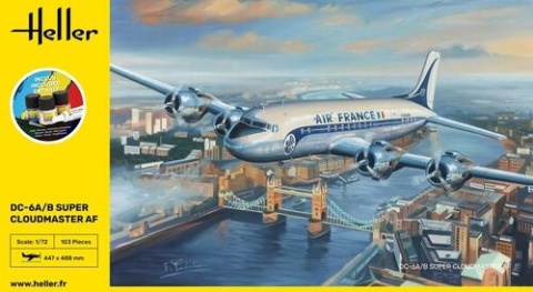 Heller 56315 Starter Kit - DC6 Super Cloudmaster AF 1/72