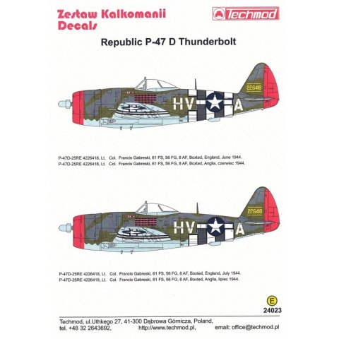 Techmod 24023 P-47D Thunderbolt