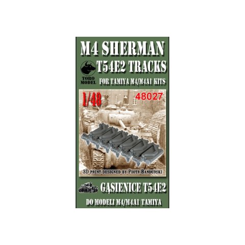 Toro 48027 1/48 M4 Sherman T54E2 Tracks for Tamiya M4/M4A1 Kits