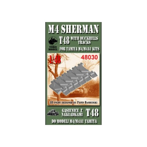 Toro 48030 1/48 M4 Sherman T48 with Duckbills Tracks for Tamiya M4/M4A1 Kits