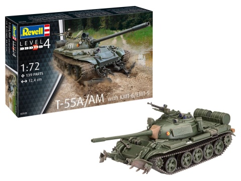 Revell 03328 1/72 T-55A /AM with KMT-6/EM