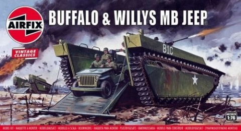 Airfix 02302V Buffalo Amphibian LVT & Jeep -1/76