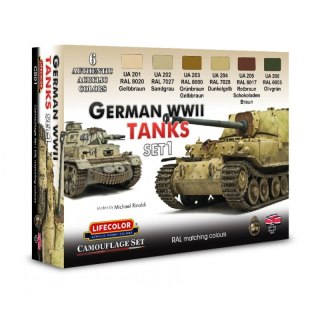 Lifecolor Sets LIFCS01 German WWII Tanks Set 1