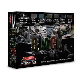 Lifecolor Sets LIFCS27 Black Rubber Shades & Co.