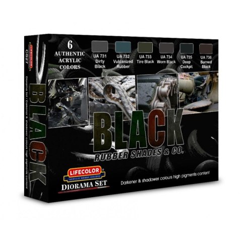 Lifecolor Sets LIFCS27 Black Rubber Shades & Co.