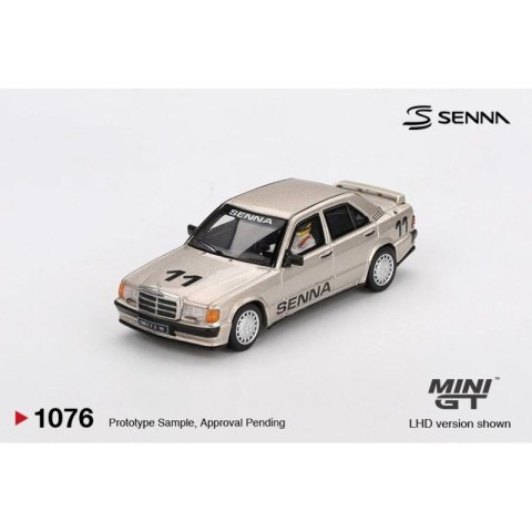 MINI GT 01076 MERCEDES-BENZ 190 E 2.3-16#11 A.Senna 1984 Nurburgring Race of Champions w/Figure