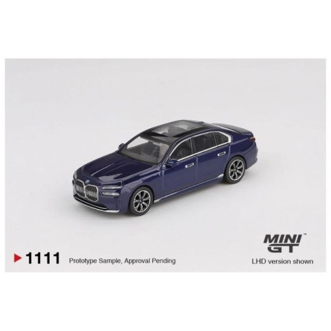 MINI GT 01111 BMW I7 XDrive 60 2022 Tanzanite blue metallic