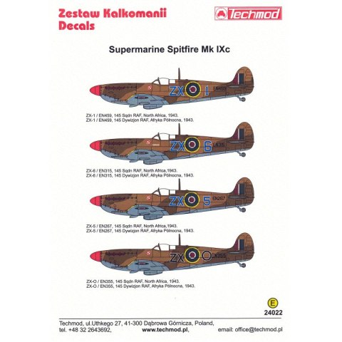 Techmod 24022 Supermarine Spitfire Mk IXc