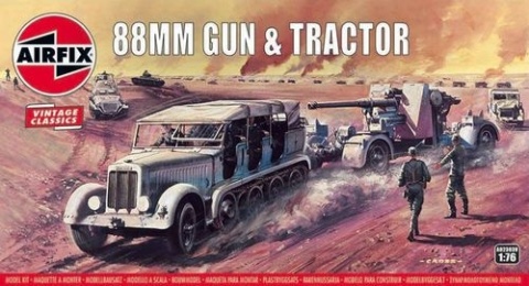 Airfix 02303V 88mm Flak Gun& Tractor -1/76