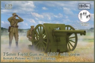 IBG 35059 75mm Field gun wz.1897 w/Polish Art. Figur
