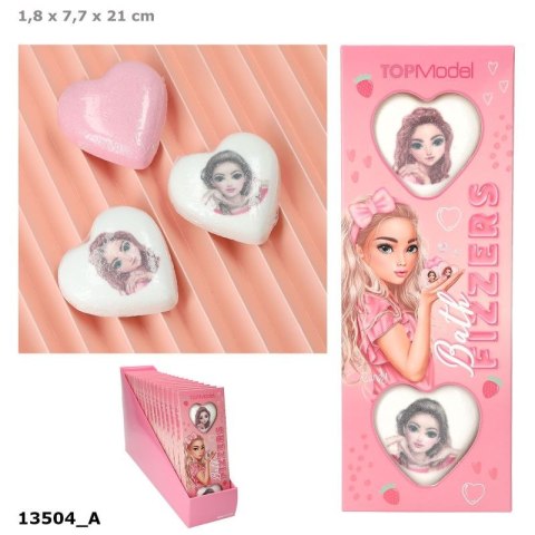 Top Model 13504 Kule do kąpieli z nadrukiem Beauty&Me 3 serduszka w zestawieIlość sztuk w opakowaniu 16