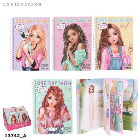 Top model 13742 Zestaw Dress me up na 1 dzień , z naklejkami, stylizacje na poranek, dzień i wieczór, 4 wzory Ilość sztuk w opak