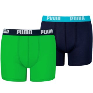 Bokserki dla dzieci Puma Basic Boxer 2P granatowe, zielone 935454 03