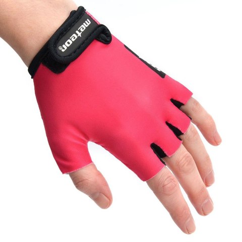 Rękawiczki rowerowe dla dzieci Meteor Pink Jr 26196-26197-26198 Rękawiczki rowerowe dla dzieci Meteor Pink Jr 26196-26197-26198