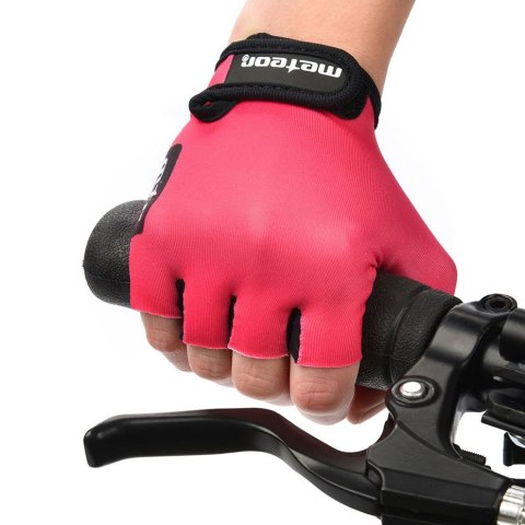 Rękawiczki rowerowe dla dzieci Meteor Pink Jr 26196-26197-26198 Rękawiczki rowerowe dla dzieci Meteor Pink Jr 26196-26197-26198
