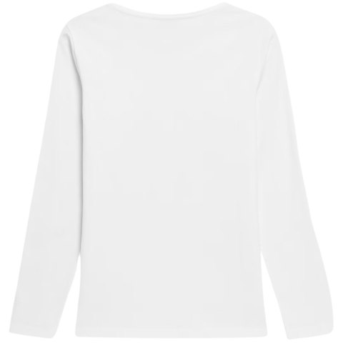 Koszulka damska Longsleeve 4F F376 biała 4FWMM00TLONF376 10S