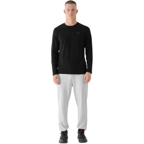 Koszulka męska Longsleeve 4F M375 głęboka czerń 4FWMM00TLONM375 20S Koszulka męska Longsleeve 4F M375 głęboka czerń 4FWMM00TLONM375 20S