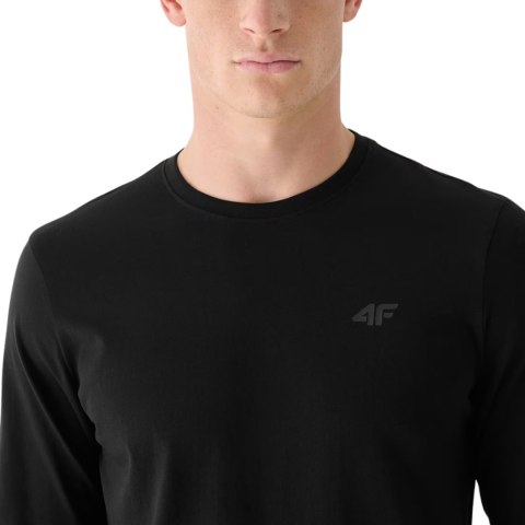 Koszulka męska Longsleeve 4F M375 głęboka czerń 4FWMM00TLONM375 20S Koszulka męska Longsleeve 4F M375 głęboka czerń 4FWMM00TLONM375 20S
