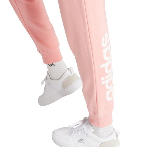 Spodnie damskie adidas Linear French Terry Cuffed jasnoróżowe IY9200 Spodnie damskie adidas Linear French Terry Cuffed jasnoróżowe IY9200