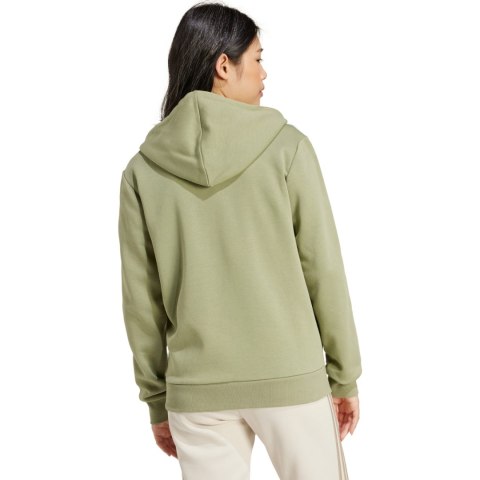 Bluza damska adidas Essentials 3-Stripes Full-Zip Fleece Hoodie oliwkowa JP2352 Bluza damska adidas Essentials 3-Stripes Full-Zip Fleece Hoodie oliwkowa JP2352