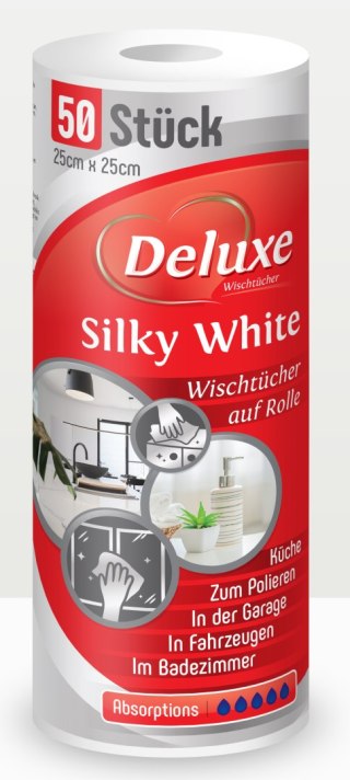 Deluxe ścierka Silky White w rolce 50szt (24) 249