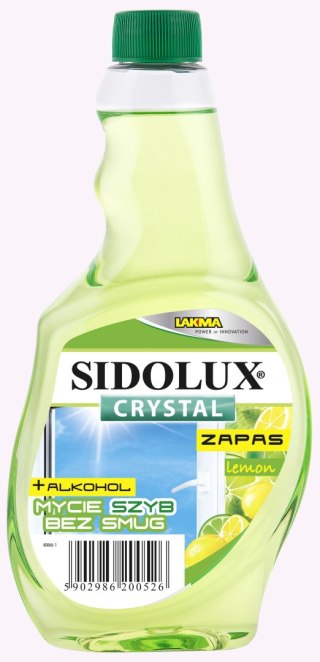 SIDOLUX CRYSTAL Do Mycia Szyb Lemon 500ml Zap/10. 526