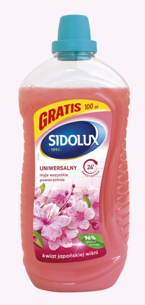 SIDOLUX Do Mycia Podłóg uniwersal. Kwiat Japoni Wiśn. 1L PET/12 226