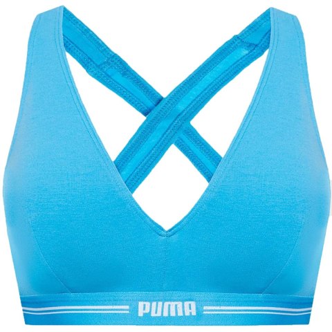 Stanik sportowy damski Puma Cross-Back Padded Top 1p niebieski 938191 02 Stanik sportowy damski Puma Cross-Back Padded Top 1p niebieski 938191 02